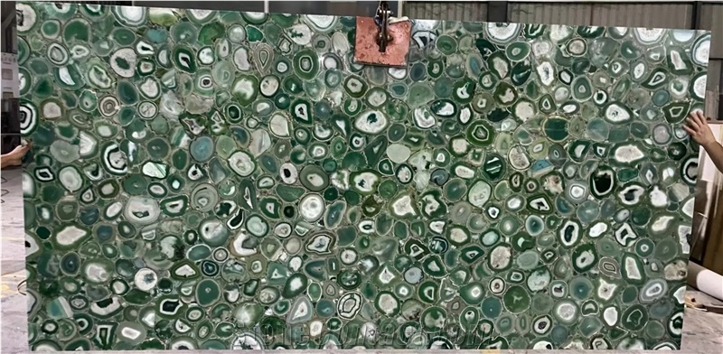Green Agate Semiprecious Stone Slabs