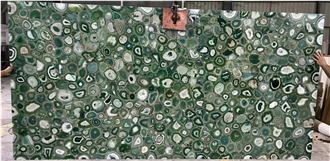 Green Agate Semiprecious Stone Slabs