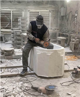 Customized Travertine And Marble Freestanding Bathtubs