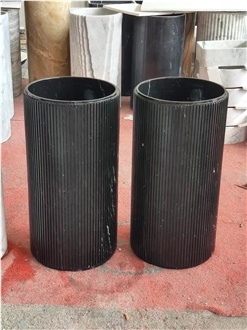 Freestanding Natural Stone Marble Pedestal Basin