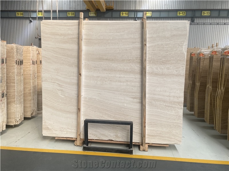 Super White Travertine Slabs For Wall And Flooring