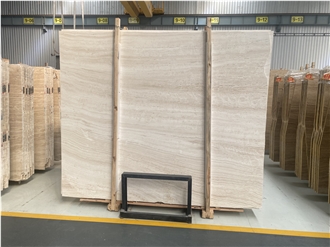 Super White Travertine Slabs For Wall And Flooring