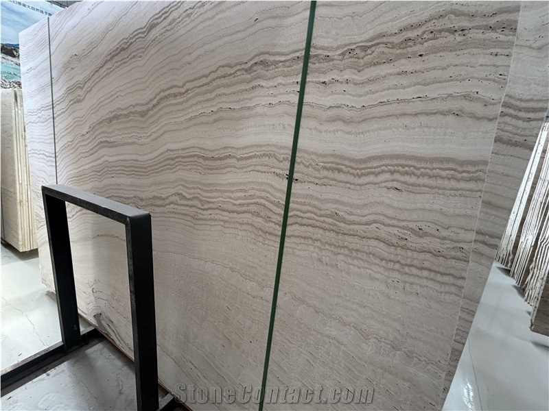Super White Travertine Slabs For Wall And Flooring