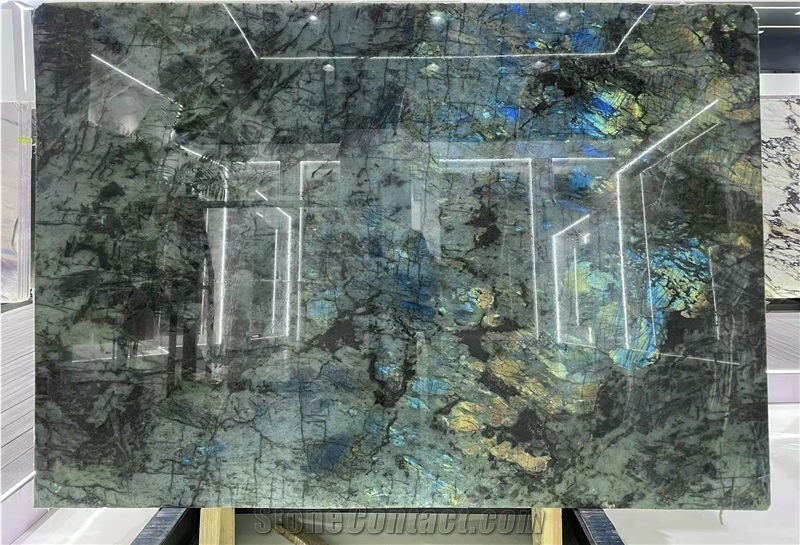 Luxury Stone Blue Labrador Granite Slab For Wall Tiles