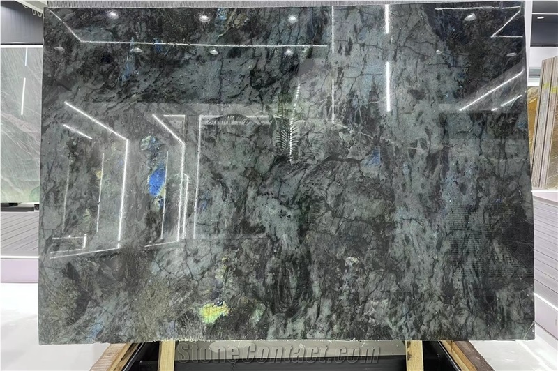 Luxury Stone Blue Labrador Granite Slab For Wall Tiles