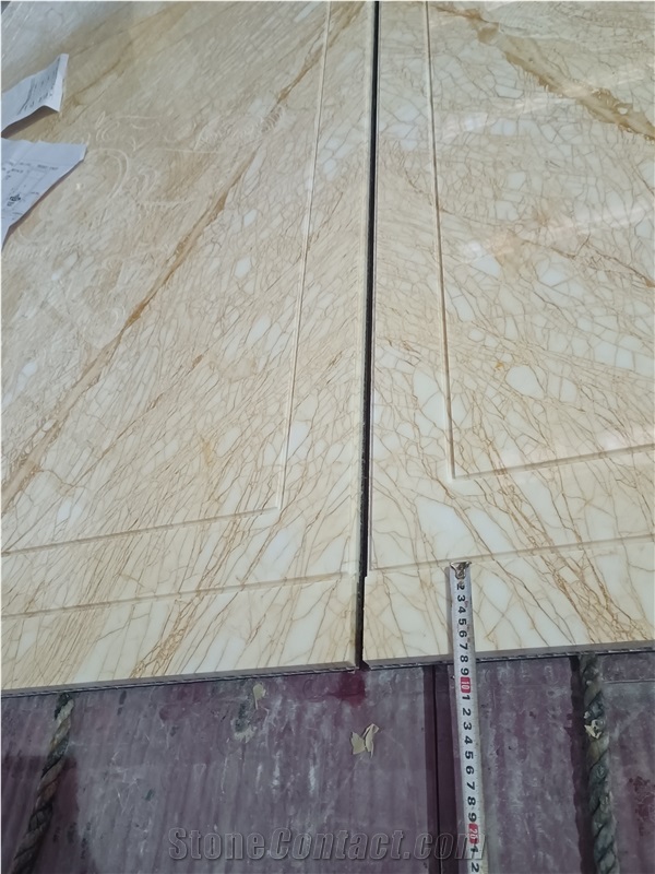 GOLDTOP Spider Gold Marble Slab Polished Stone Tiles