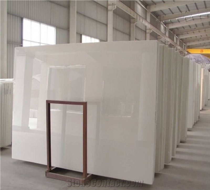 Iranian Harsin Marble – White Polished Slab Tiles