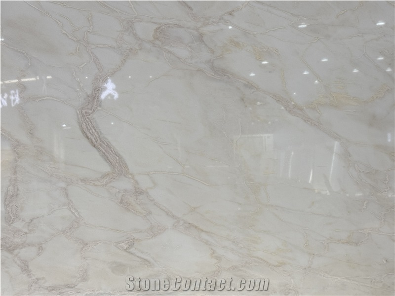 Dover White Cream Polished Slabs For Wall-Cladding