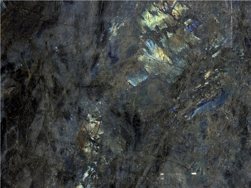 Lemur Blue Madagascar Granite With Blue Crystal  Slabs