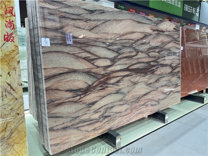 Red Colinas Brazil Polished Quartzites Slabs For Floor
