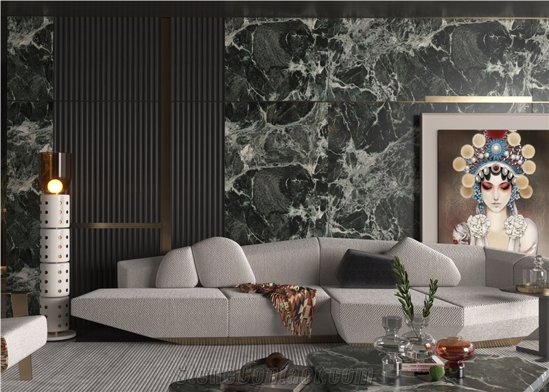 Alpi Green Marble Slabs For Bathroom Walls And Floors