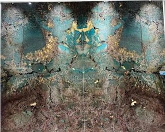 Amazon Green Quartzite Slabs For Hotel Villa Wall Decoration