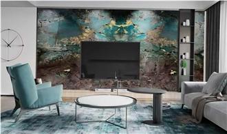 Amazon Green Quartzite Slabs For Hotel Villa Wall Decoration