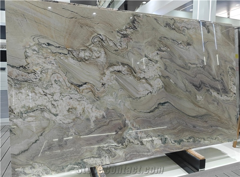 Aquarella Quartzite Slabs For Flooring And Background Wall
