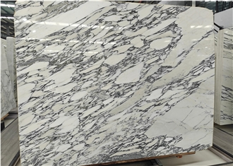 Arabescato Venato White Marble Slabs For Home Decoration