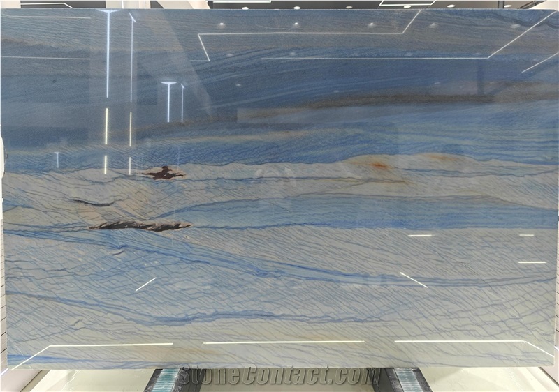 Azul Macaubas Quartzite Slabs For Floor And Background