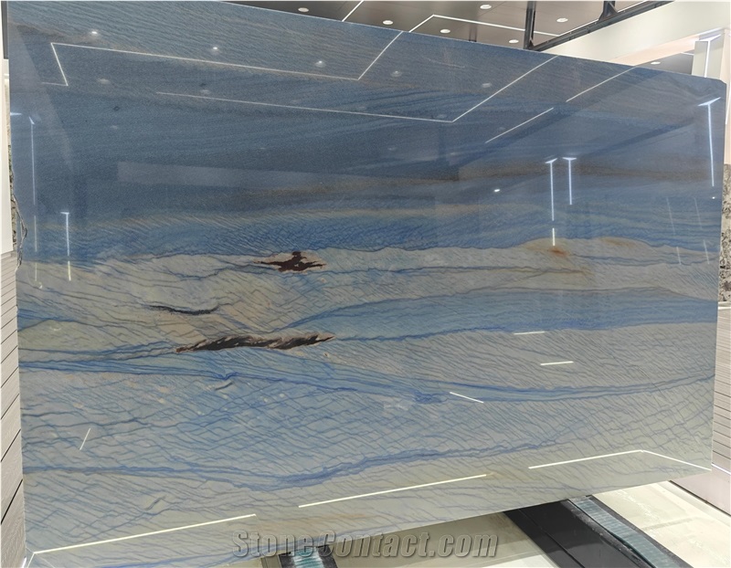 Azul Macaubas Quartzite Slabs For Floor And Background