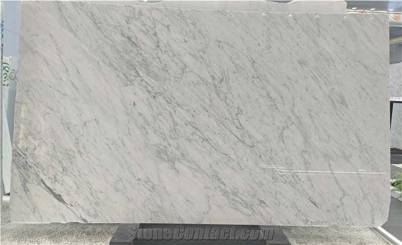 Bianco Carrara White Marble Slabs For Bathroom Decor