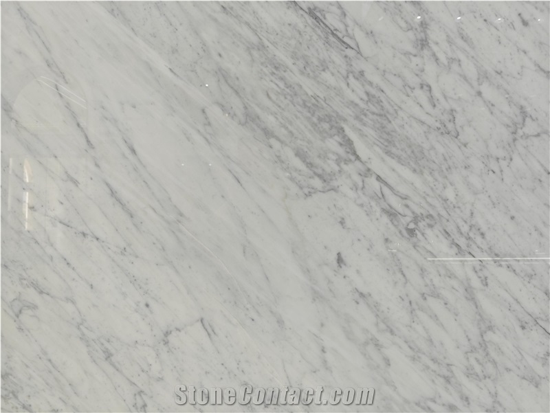 Bianco Carrara White Marble Slabs For Bathroom Decor