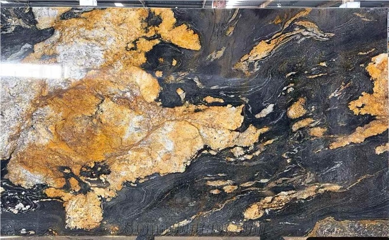 Black Fusion Granite Slabs For Home Wall Floor Decoration