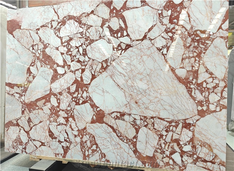 Calacatta Burgundy Marble Slabs For Hotel Villa Decoration
