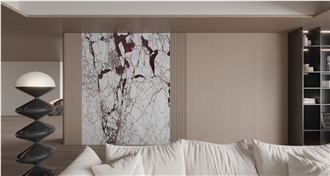 Calacatta Burgundy Marble Slabs For Hotel Villa Decoration