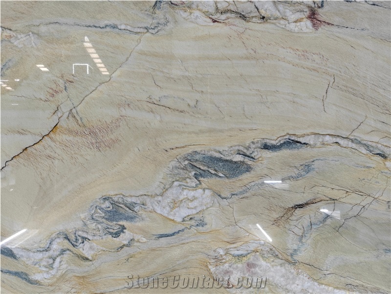 Calacatta Macaubas Quartzite Slabs For Interior Design