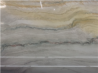 Calacatta Macaubas Quartzite Slabs For Villa Decoration