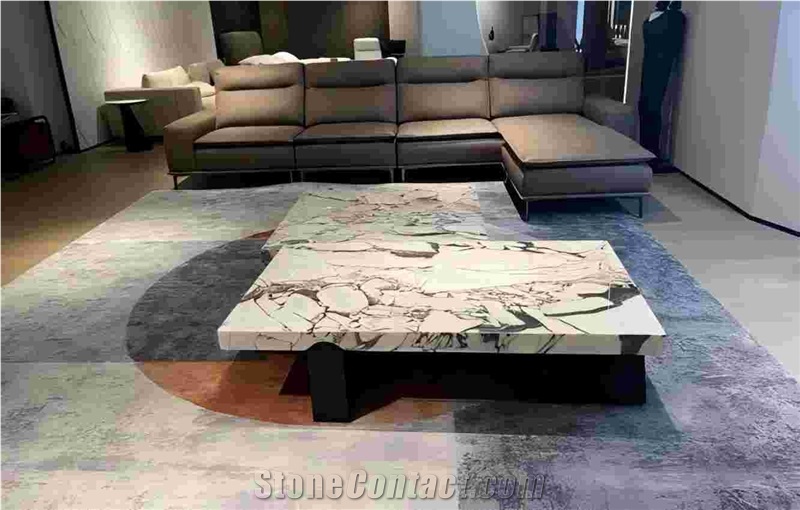 Calacatta Viola Marble Square Coffee Table For Home