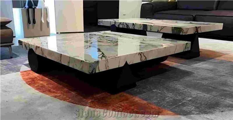 Calacatta Viola Marble Square Coffee Table For Home