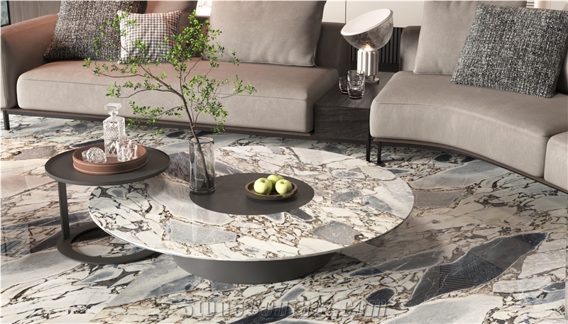 Chinese Bulgari Marble Slabs For Wall Decor And Flooring