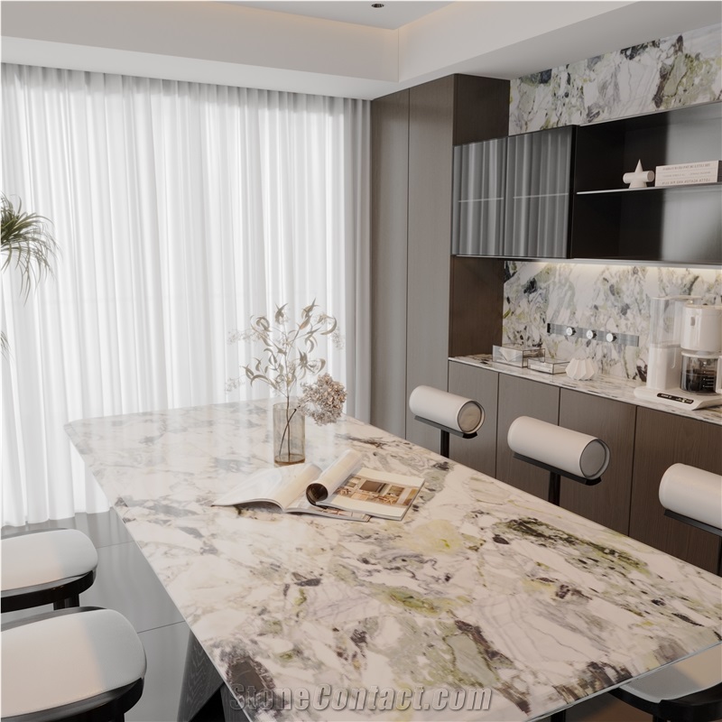 Cold Jade Marble Slabs For Kitchen Countertop Decoration