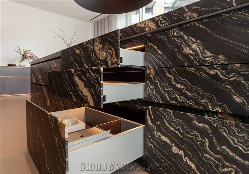Cosmos Gold Granite Slabs For Kitchen Countertops Wall Tile