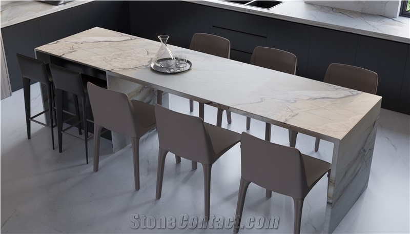 Cristallo Tiffany Luxury Quartzite Slabs For Home Decoration