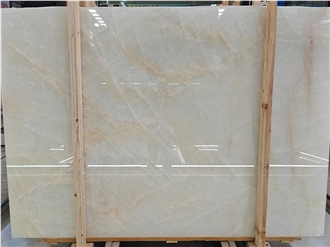 Crystal Ice White Onyx Slabs For Countertop And Wall