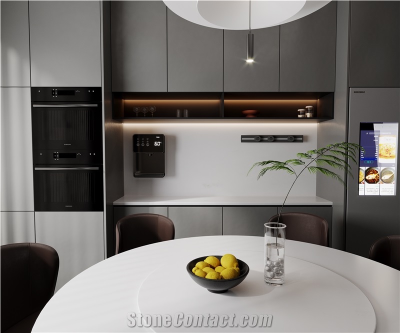 Crystal White Marble Slabs For Wall And Kitchen Island Table