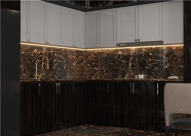 Dark Emperador Marble Slabs For Wall And Floor Decoration