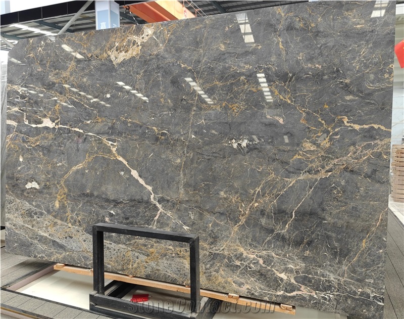 Golden Galaxy Marble Slabs For Parlour Floor And Decoration