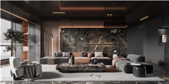 Golden Galaxy Marble Slabs For Parlour Floor And Decoration