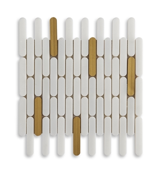 Luxury Modern Metal Stainless Steel Marble Mosaic Tiles