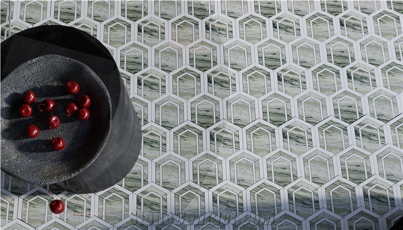Modern Design Hexagonal Marble Mosaic Tiles For Wall Floor