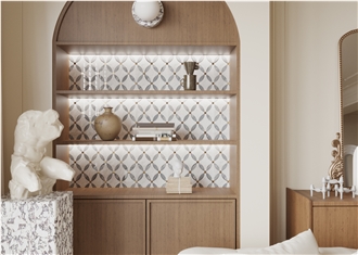 Modern Green Inlaid Marble Mosaic Tiles For Home Decoration