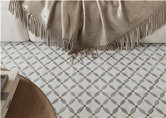 Modern Green Inlaid Marble Mosaic Tiles For Home Decoration