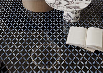 Modern Green Inlaid Marble Mosaic Tiles For Home Decoration