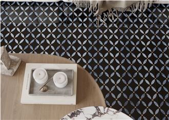 Modern Green Inlaid Marble Mosaic Tiles For Home Decoration