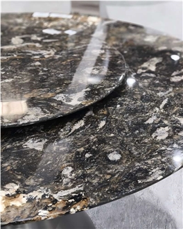 Modern Platinum Granite Round Natural Stone Dining Table