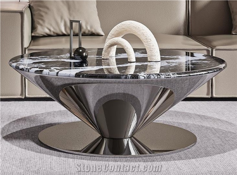 Noir Grand Antique Coffee Table For Living Room Decoration