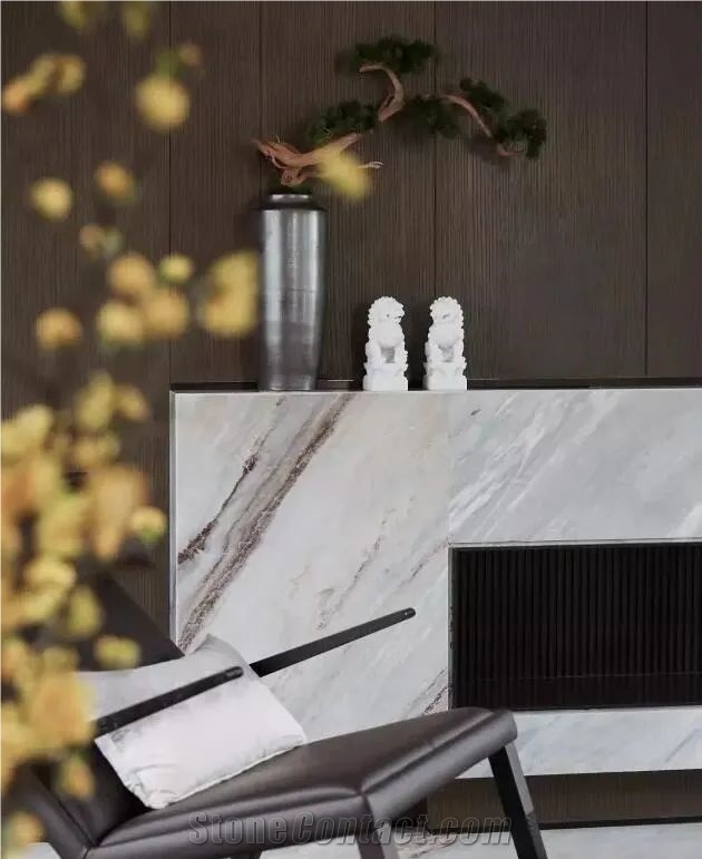 Palissandro White Marble Slabs For Home Wall Decoration