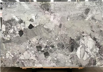 Pandora White Marble Slabs For Kitchen Island And Flooring