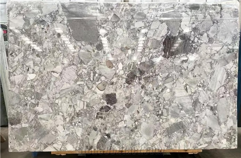 Pandora White Marble Slabs For Kitchen Island And Flooring